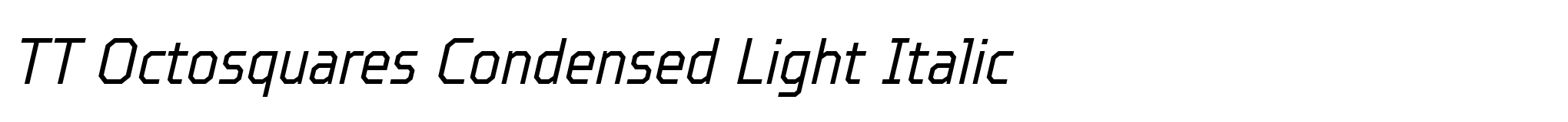 TT Octosquares Condensed Light Italic image